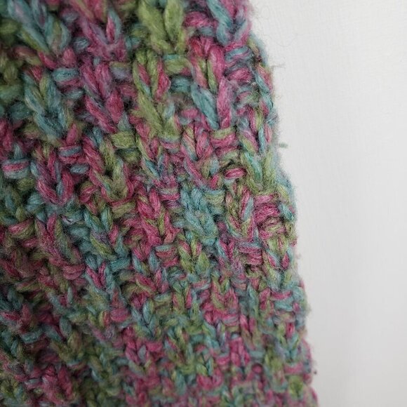 Sleeping on Snow Mock Neck Cardigan Sweater Wool Blend Pink Blue Green Size L - Picture 6 of 6